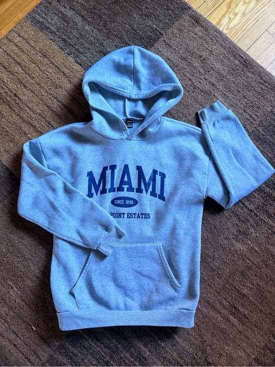 SHEIN Other - SHEIN Light Blue MIAMI Graphic Hoodie